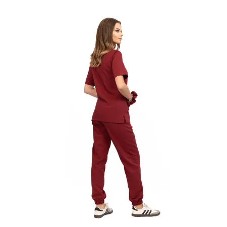 Spodnie medyczne SCRUBS MEDI TEDDY - LLEVANTI MERLOT SCRUB